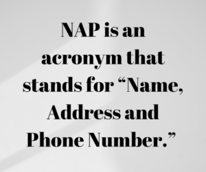 NAP Important for small business search