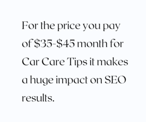 Boost Your SEO with Car Care Tips $34 $35 mo